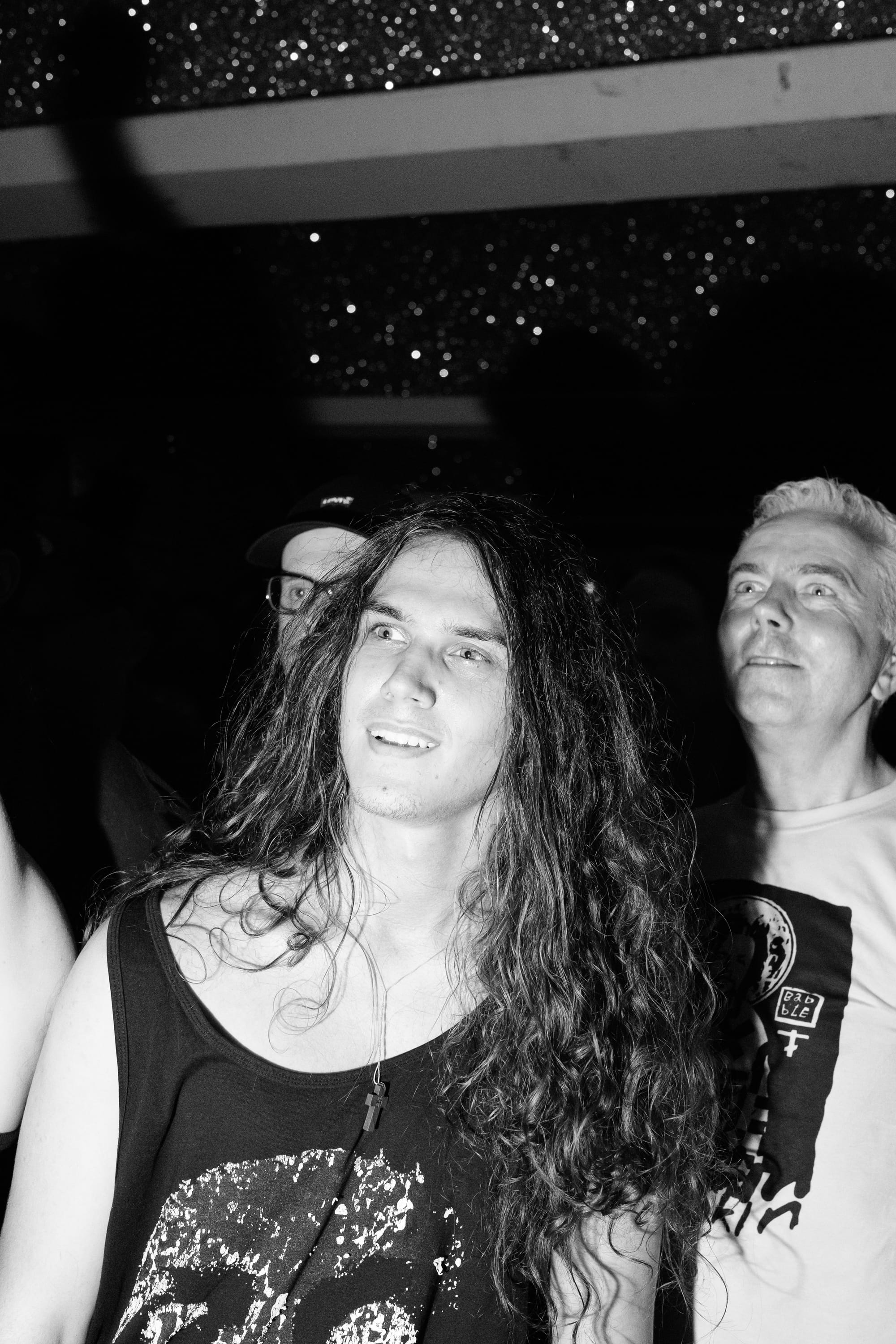 Someone bewildered at the Protomartyr gig.
